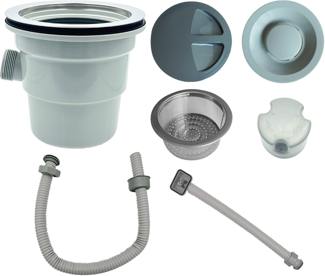 [코스모] 국민배수구 싱크대 배수구 세트 UM배수구 오버플로우 포함 (자가설치), 단품, 1개