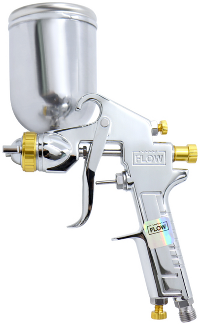 플로우 F50 중력식 경량 에어 스프레이건 자동차도장용 도색용 범용 가성비 후끼, 1.5mm