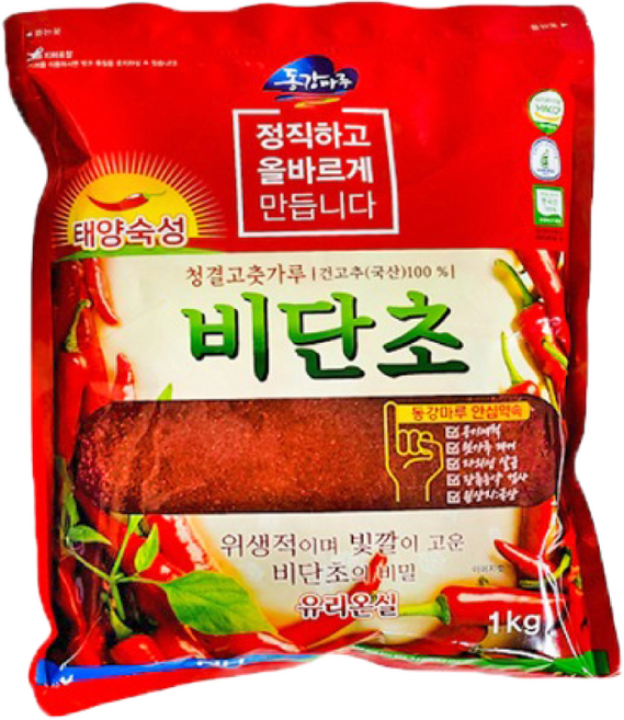 영월농협 직송 동강마루 청결 25년 고춧가루 비단초 보통맛, 1kg, 1개