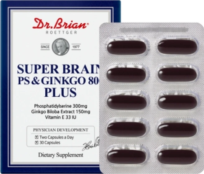 닥터브라이언 슈퍼브레인 PS&징코 800 플러스, 60정, 1개 - 쿠팡