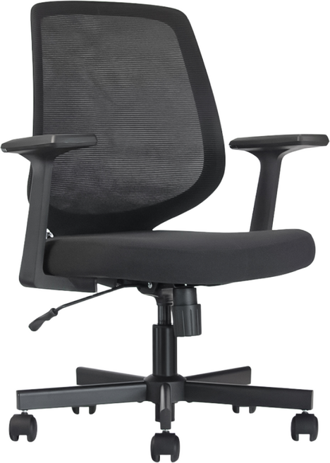 일본정품브랜드 OFFICE . STAR SMALL 사무용 의자 회의실용 학생용 컴퓨터 메쉬 체어, 흑색 + 흑색 + 흑색