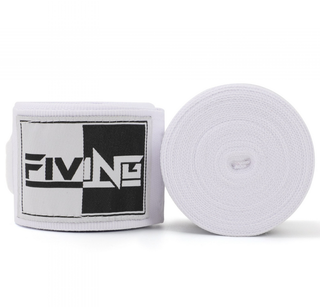FIVING 복싱 핸드랩 4.5m MMA 손목 보호대 좌우세트, 1세트, 화이트