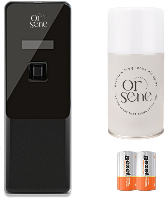 올센느 프리미엄 향기 방향제 자동 분사기 디스펜서 실내용 화장실 탈취 (멀티 시스템) 블랙, 1세트