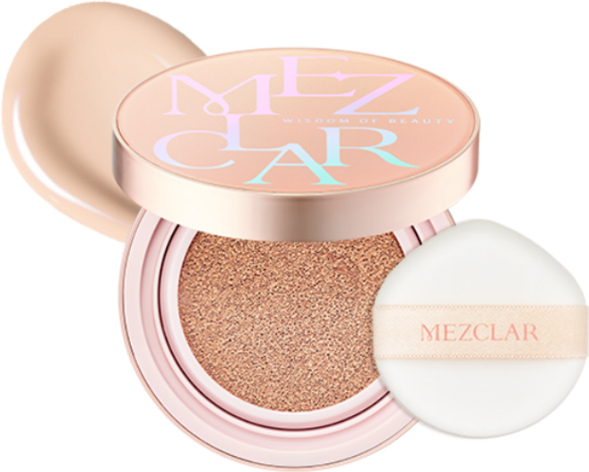 메즈클라 스킨케어 에어 핏 커버 쿠션 (SPF+ / PA++++), 21호피치케이스, 1개