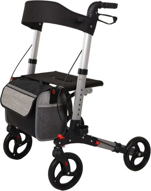 NEWELL R-100 초경량 접이식 롤레이터 보행차 노인 보행기 보행보조기 이동 보조기구, 1개