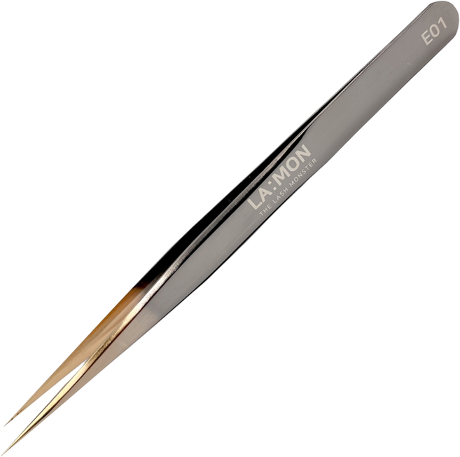 래쉬몬스터 프리미엄 속눈썹연장핀셋 E04 라몽 족집게 쪽집게 전문가용 러시안볼륨 트위저, 1개