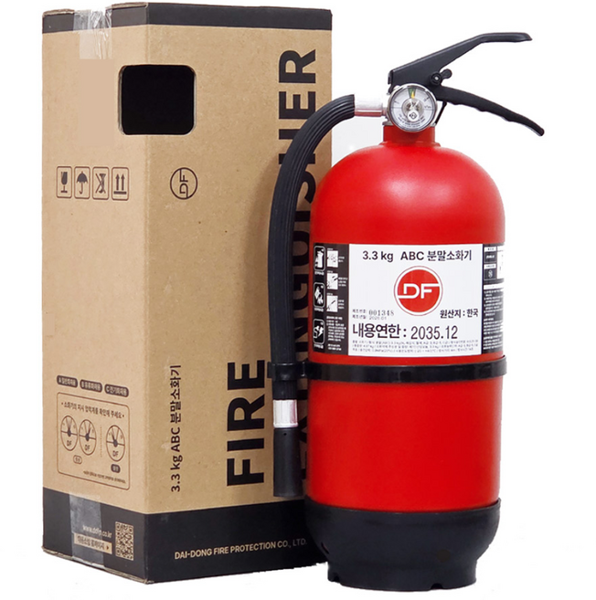 SL-256 국산 분말소화기 3.3KG 무광 레드블랙, 1개