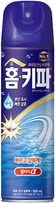 홈키파 수성 에어졸 빠르고 강한 엘비이 -H.C, 2개, 500ml