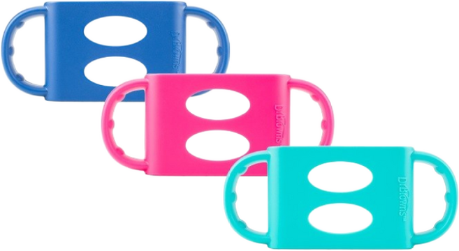 닥터브라운 와이드넥 실리콘 젖병 손잡이, 색상(핑크), 1개