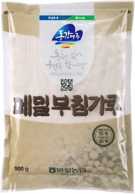 영월농협 동강마루 국산 메밀 부침가루, 4개, 500g