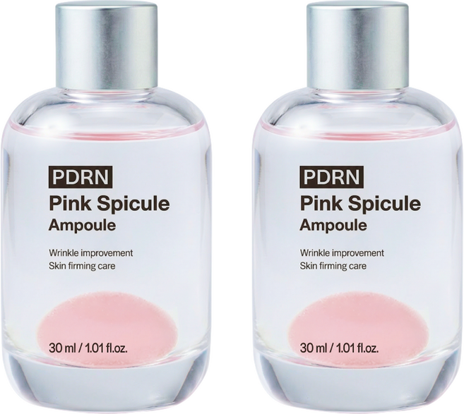 [더마인스 3초 볼륨앰플] PDRN 핑크 스피큘 앰플 주름개선 펩타이드 고순도 연어 DNA, 2개, 30ml