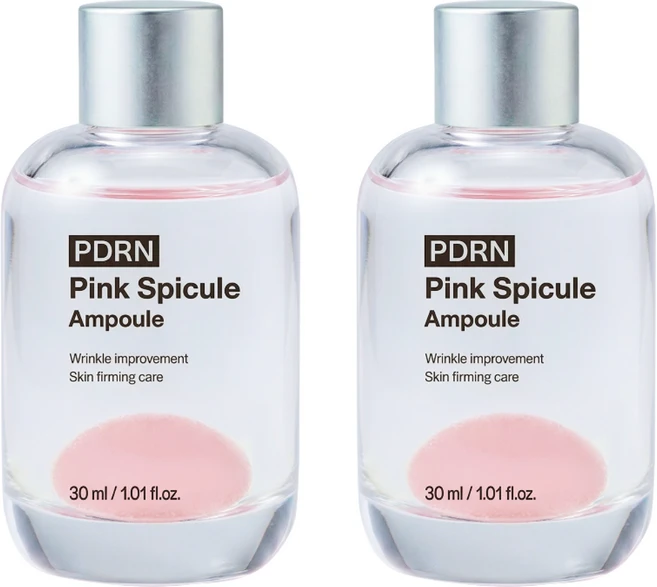 [더마인스 3초 볼륨앰플] PDRN 핑크 스피큘 앰플 주름개선 펩타이드 고순도 연어 DNA, 2개, 30ml - 쿠팡