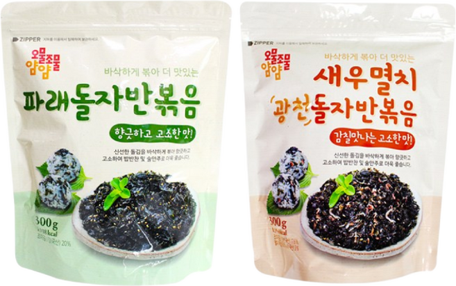 오물조물얌얌 파래자반 300g +새우멸치자반 300g (600g), 1개