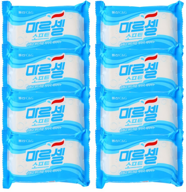 마르셀 소프트 세탁비누 230g 4입 x2개, 8개