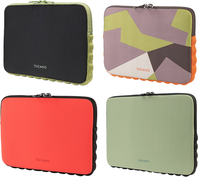 투카노 Tucano 오프로드 11인치 노트북 태블릿 범퍼 슬리브 파우치, 그린, 1개