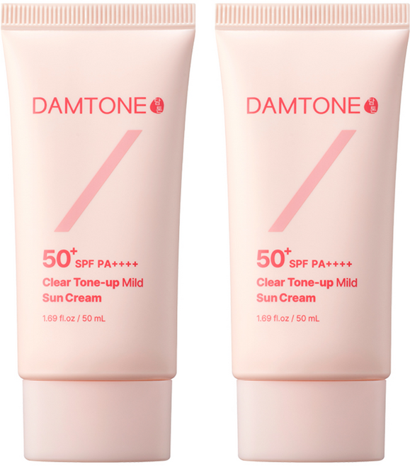 담톤 맑은 톤업 마일드 선크림 SPF+ PA++++, 2개, 50ml
