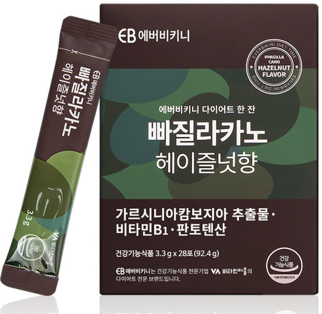 에버비키니 빠질라카노 헤이즐넛향 가르시니아 다이어트 커피, 92.4g, 1개