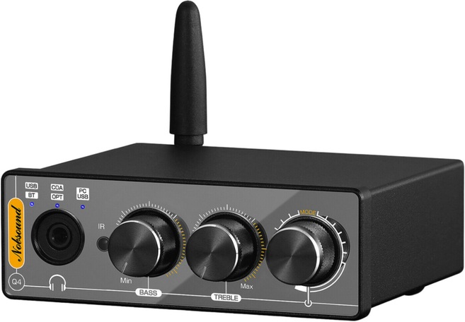 NOBSOUND Q4 블루투스 5.0 스테레오 리시버 USB DAC 플레이어 COAX/OPT D/A 오디오 컨버터