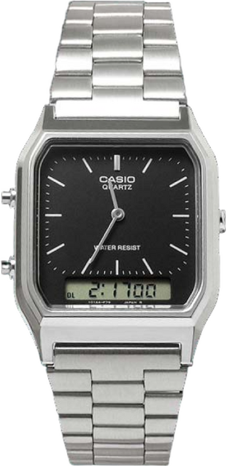 카시오 아날로그 디지털 공용 커플 스퀘어 프리버클 손목시계