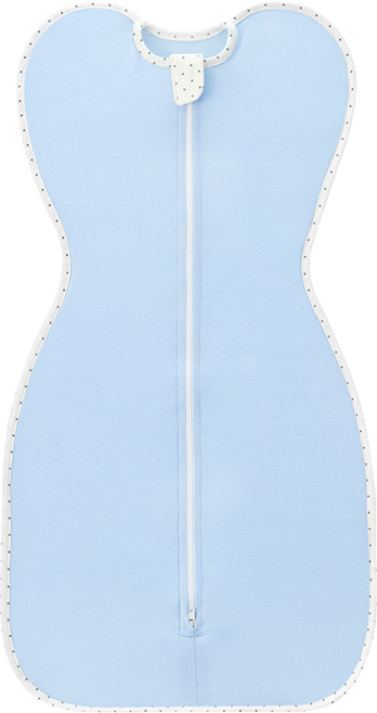 나비잠 신생아 여름 속싸개 모달 밀크스카이 모로반사 방지 조리원 사계절 블루 M 1개 출산 선물 업다운지퍼