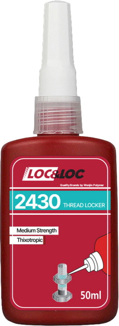 록앤록 2430 나사고정제 중강도 50ml 나사풀림방지제 접착제 본드 산업용 칙소성 풀림방지 볼트 너트, 1개