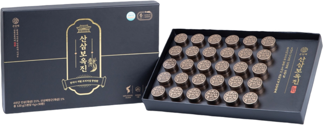 천종산삼 온담채 산삼보옥진 경옥고상자 침향 공진단상자, 4박스, 120g