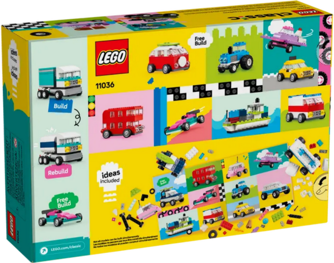 레고 클래식 5세 이상 자동차 조립 블록 대용량 놀이 세트, 1개, 혼합색상