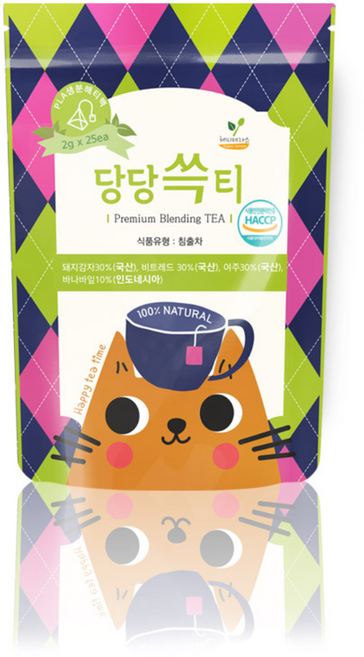 당당쓱티 올인원 슈가컷팅 블렌딩티 돼지감자차 여주차 바나바잎차 레드비트차, 1개, 25개입, 2g