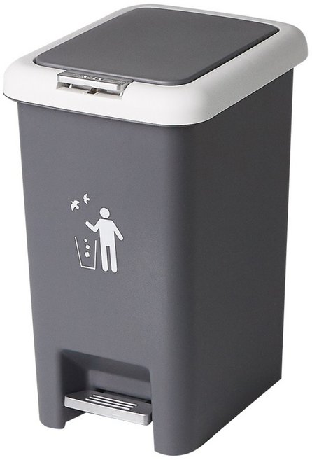 할메이드 다용도 페달 휴지통 10L 20L 대용량 쓰레기통 분리수거함, 10L 그레이, 1개