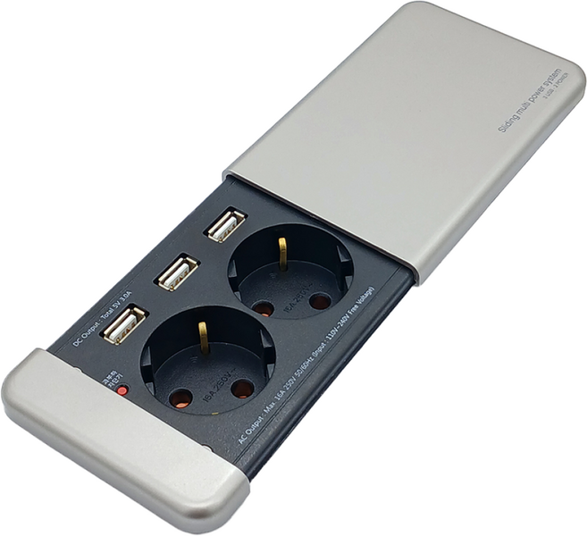 메이리듬 USB 슬라이드 2구 빌트인 콘센트 샴페인골드 인테리어콘센트 매입형 가구 싱크대, 1개