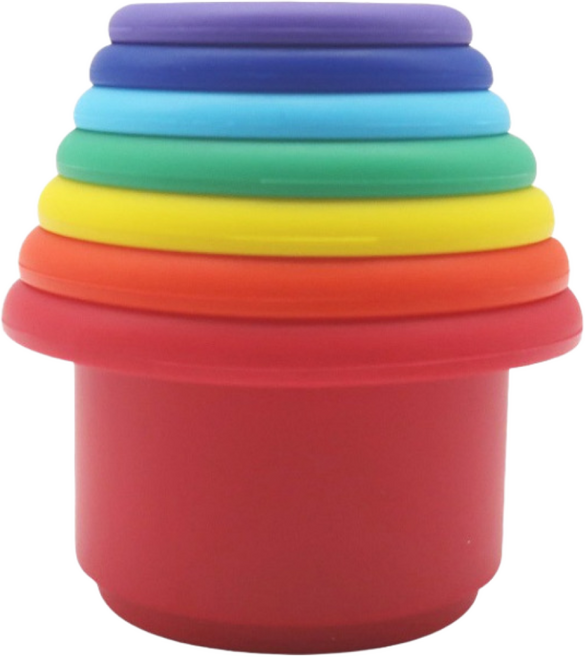 아트릴리 베이직 실리콘 스태킹컵 유아용 7단 컵쌓기, 1세트, 칼라믹스 06