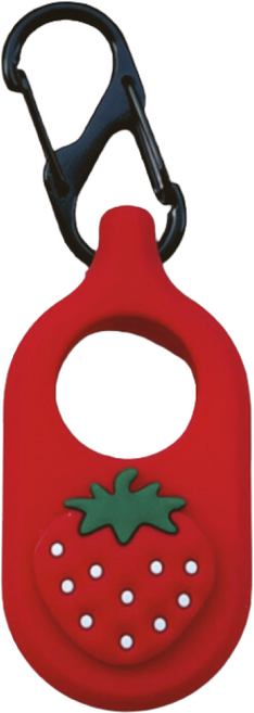 어썸 삼성갤럭시 스마트태그2 호환 키링 실리콘 케이스, 1개, 레드