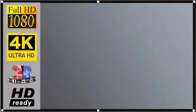 SALANGE 프리미엄 프로젝터 빔 스크린 캠핑용 이동형 스크린, 120인치