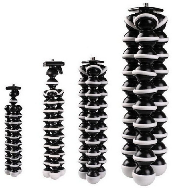 다용도 고릴라포드 삼각대 소형 대형 홀더 유튜브 여행 셀카 거치대 변형 BJ 액션캠, 고릴라삼각대-소형, 1개, 블랙