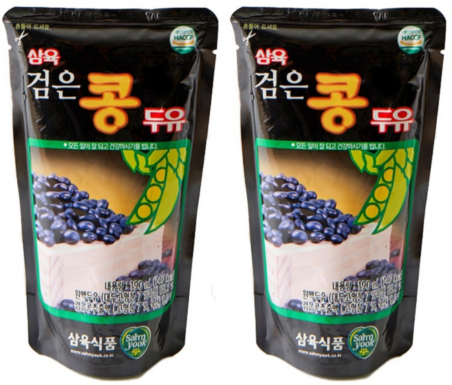 삼육두유 검은콩 두유 파우치, 190ml, 60개
