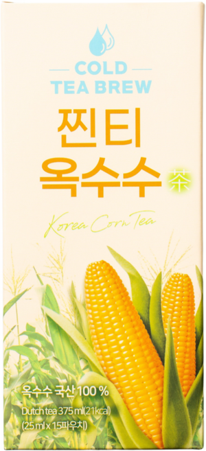 아기 옥수수차 3초 완성 액상 옥수수차 찐티 옥수수, 1박스, 25ml, 15개입