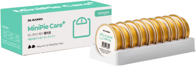 [공식몰]닥터맘마 미니파이 케어 강아지 고양이 처방 습식 캔 간식 30gx10캔, 300g, 1개, 웨이트(체중조절)