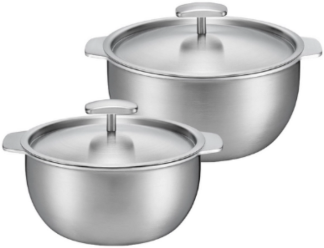 쿡에버 스테인레스 뚝배기 냄비+뚜꼉 세트 신혼집선물 자취방 집들이선물 돌잔치 답례품 1인가구 가성비 식기세척기가능 모든열원 16cm 18cm 스뎅냄비 스텐냄비 라면냄비, 1세트