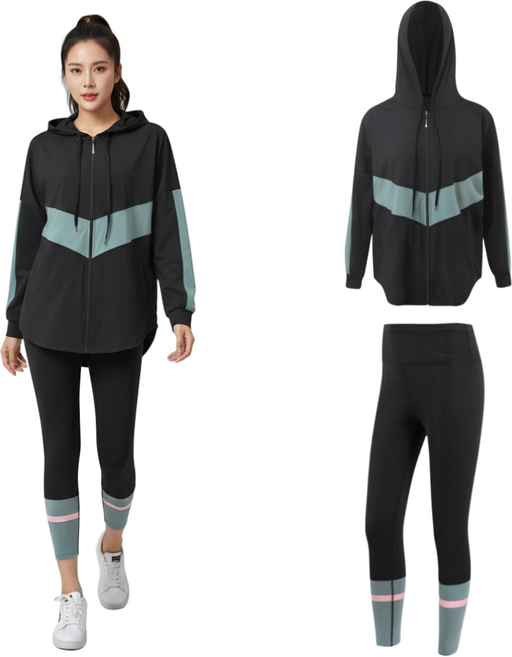 아노락세트 여자 운동복 레깅스 트레이닝복 필라테스 집업 헬스복