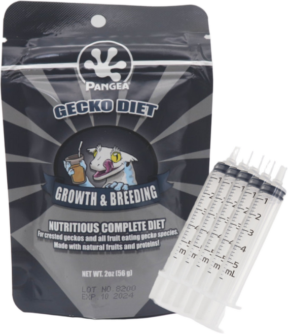 판게아 슈퍼푸드 3cc피딩용주사기 증정 크레스티드게코 사료 브리딩포뮬러, 1개, 56g