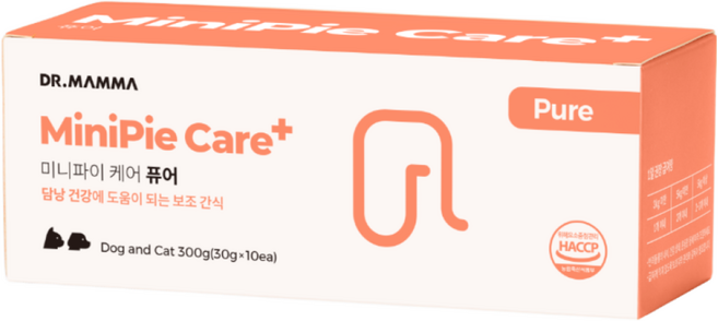 [공식몰]닥터맘마 미니파이 케어 강아지 고양이 처방 습식 캔 간식 30gx10캔, 300g, 1개, 퓨어(담낭)