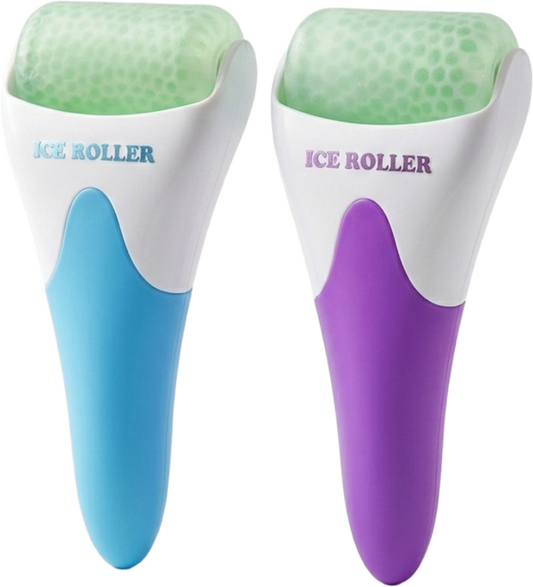 1+1 헬스발란스 아이스롤러 페이스쿨링 마사지기, 1개, 블루+퍼플