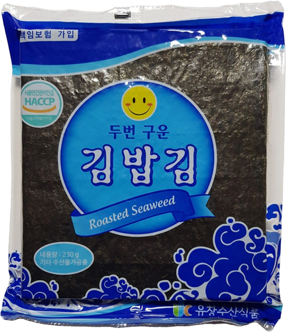 freshMe 유창 두번구운 김밥김(일반) 100매x5봉, 230g, 5개