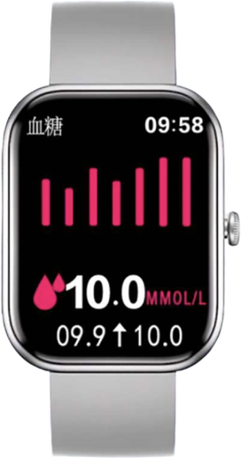 비침습혈당측정기 연속혈당측정기 연속혈당계 24시간, 실버 (독일 무브먼트) 고정밀 측정