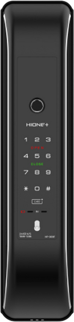 하이빅 HP-900F(KN-900F) 그레이 지문인식 푸시풀 도어록 지문+카드키4개+비상키2개+번호키 [안으로 열리는 문 설치가능] 즉시잠금 푸쉬풀 현관문 디지털도어락, 고객직접설치, 하이원플러스 HP-900F