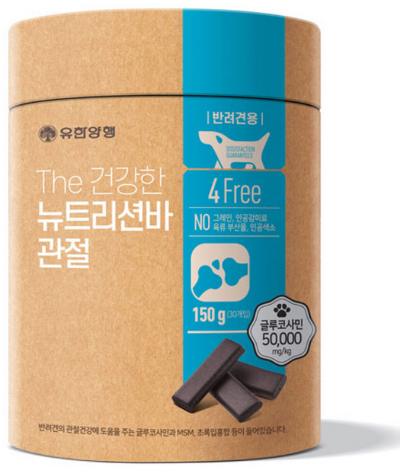 유한양행 강아지 더 건강한 뉴트리션바 영양제 트릿, 관절, 150g, 1개