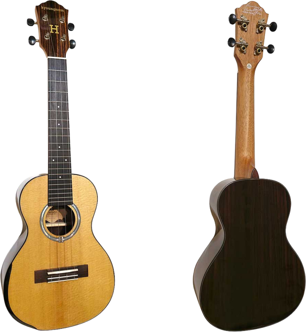 H경남 KNU-30SV 우쿨렐레 콘서트 탑솔리드 스프러스 고급 로즈우드 사은품증정 학교 학원에서 인기많은 중급용추천 UKULELE, 1개