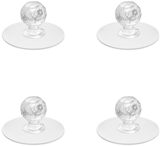 접착식 가구손잡이 투명 싱크대 옷장, 10개