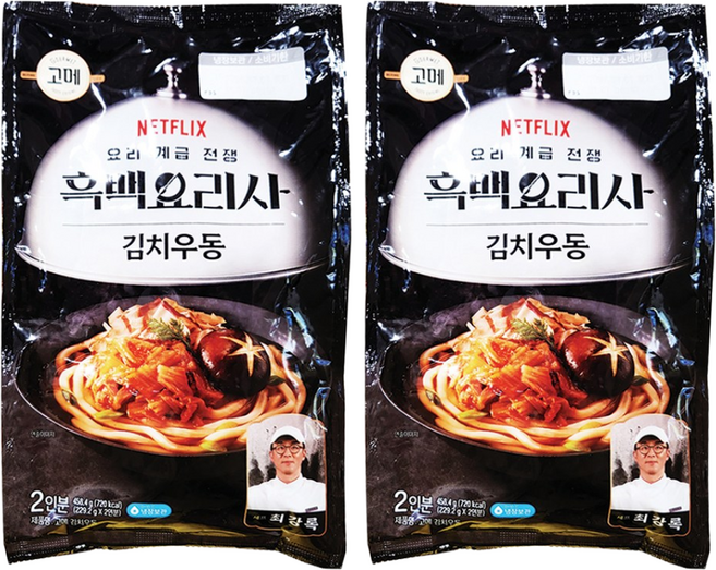 CJ 고메 흑백요리사 김치우동, 2세트, 458.4g