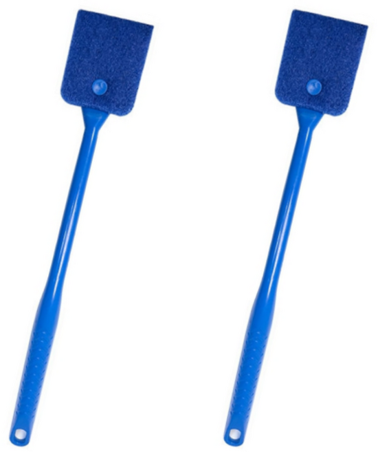 NOV- 수족관 어항 청소 브러쉬 수조 이끼 제거 스크래퍼 청소솔, 2개